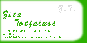 zita totfalusi business card